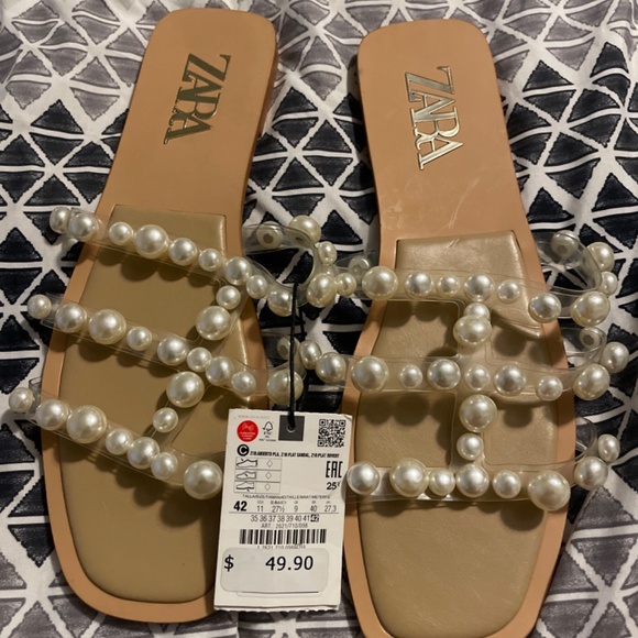 Slide Sandals With Pearls ( Zara) - Picture 2 of 4